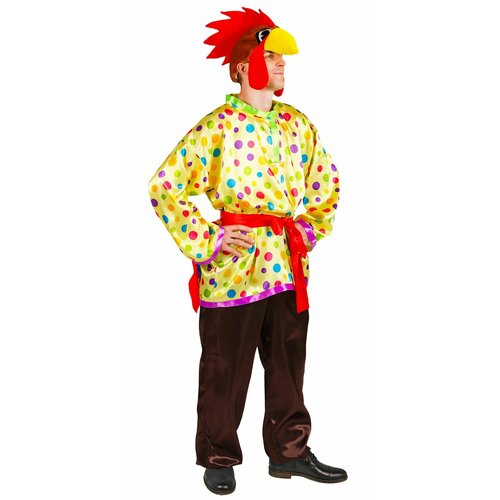 Костюм карнавальный взрослый Петух (50) карнавальный костюм взрослый заяц 16308 50