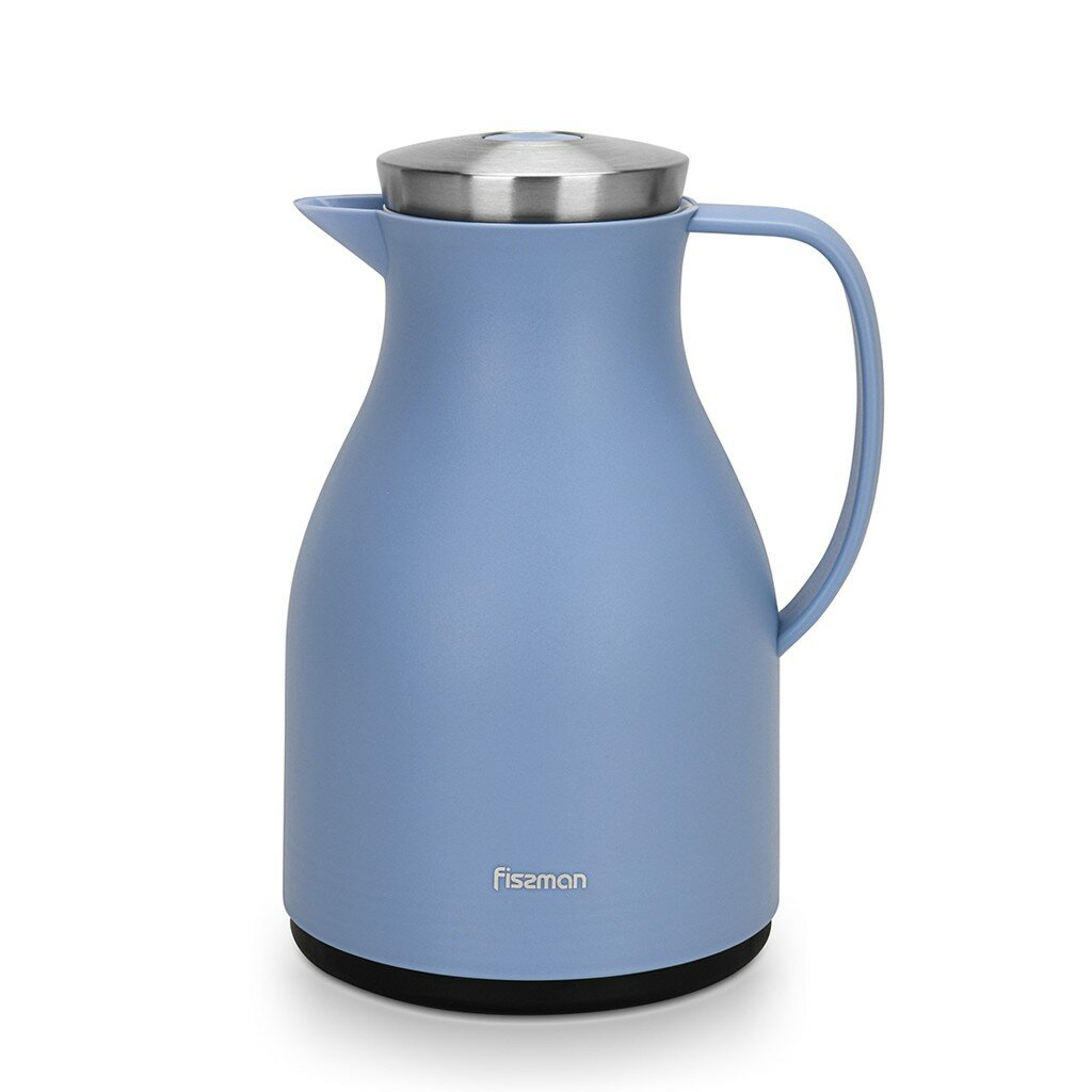 фото Термокувшин FISSMAN 1000мл, пластиковый корпус со стеклянной колбой, синий
