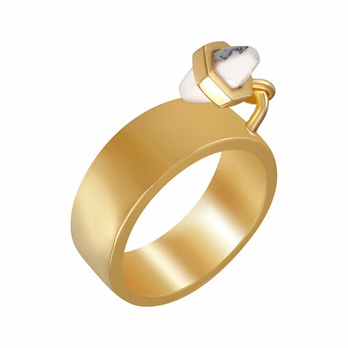 Кольцо ELEMENT47, серебро, 925 проба, говлит, размер 16.5 кольцо говлит мультиколор