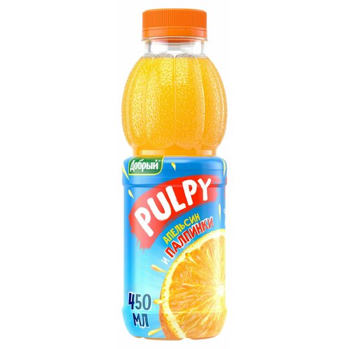 Напиток сокосодержащий Добрый Pulpy из апельсина, 450 мл, 6 шт