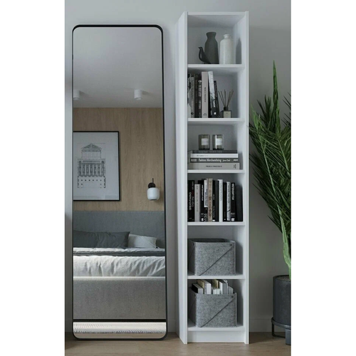 Стеллаж открытый с задней стенкой Варма 40, 38х28х198, белый