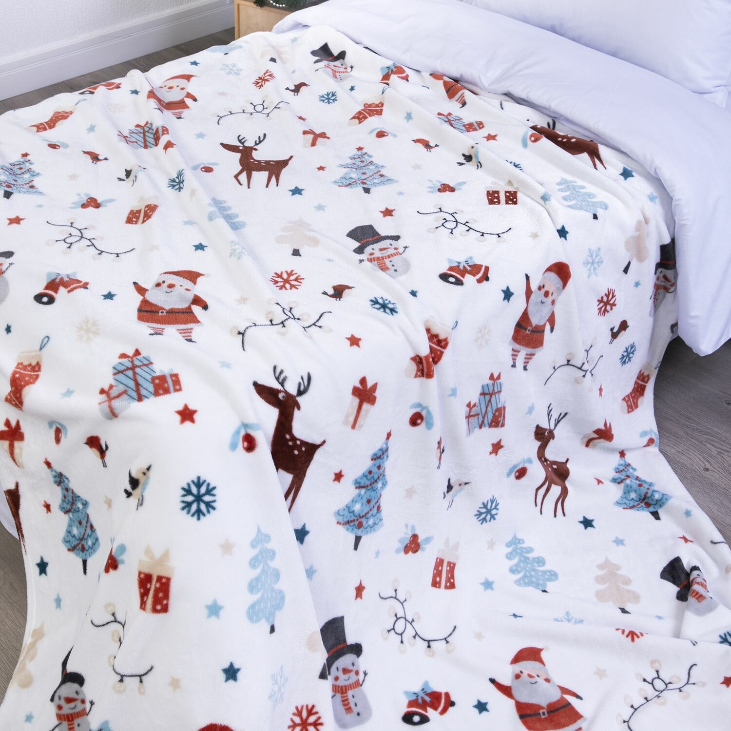 фото Плед новогодний 150х200 см Новогодние Олени