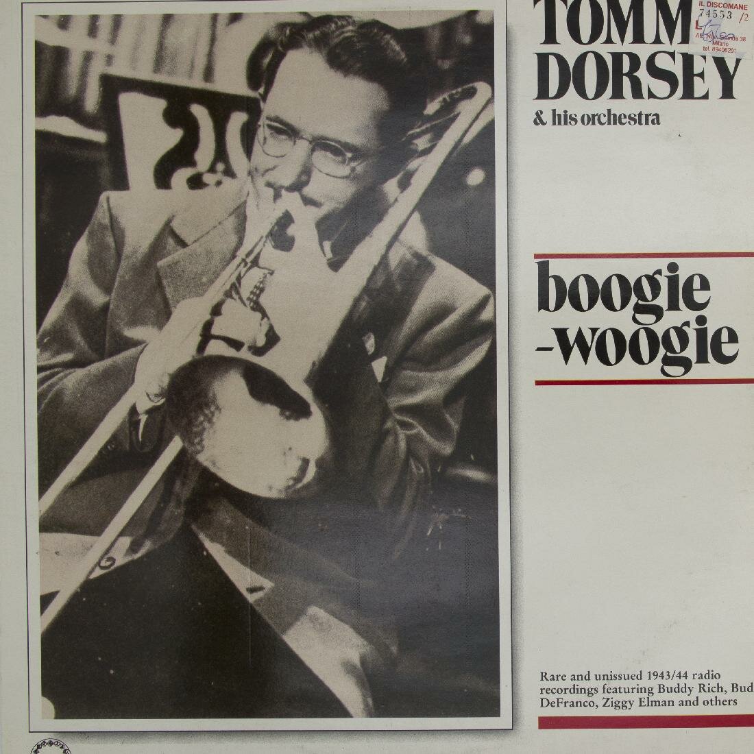 Виниловая пластинка Томми Дорси - Boogie-woogie