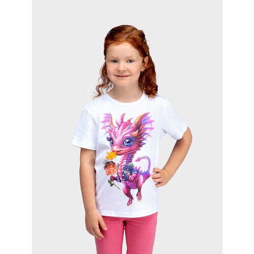 фото Футболка , размер 92/98, белый mixfix