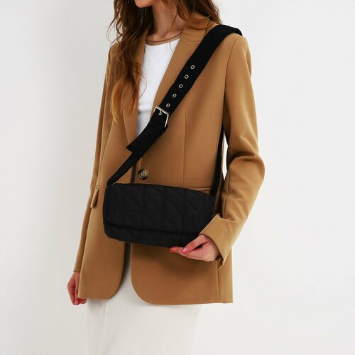 фото Сумка nazamok, фактура стеганая, черный