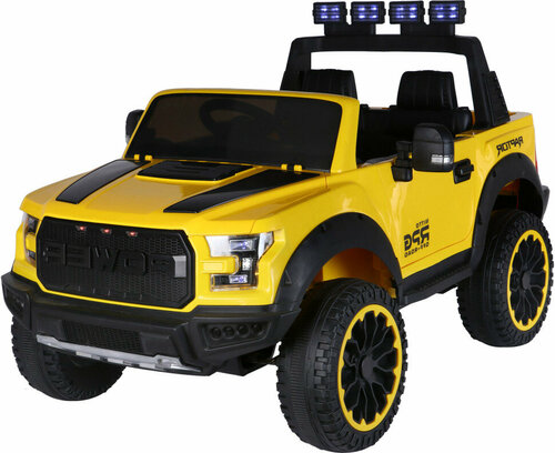 Электромобиль FORD RAPTOR 12V (полный привод, EVA) - XHD-F150-YELLOW