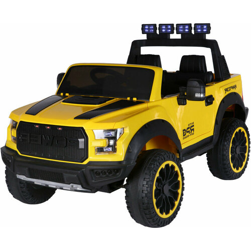 Электромобиль FORD RAPTOR 12V (полный привод, EVA) - XHD-F150-YELLOW