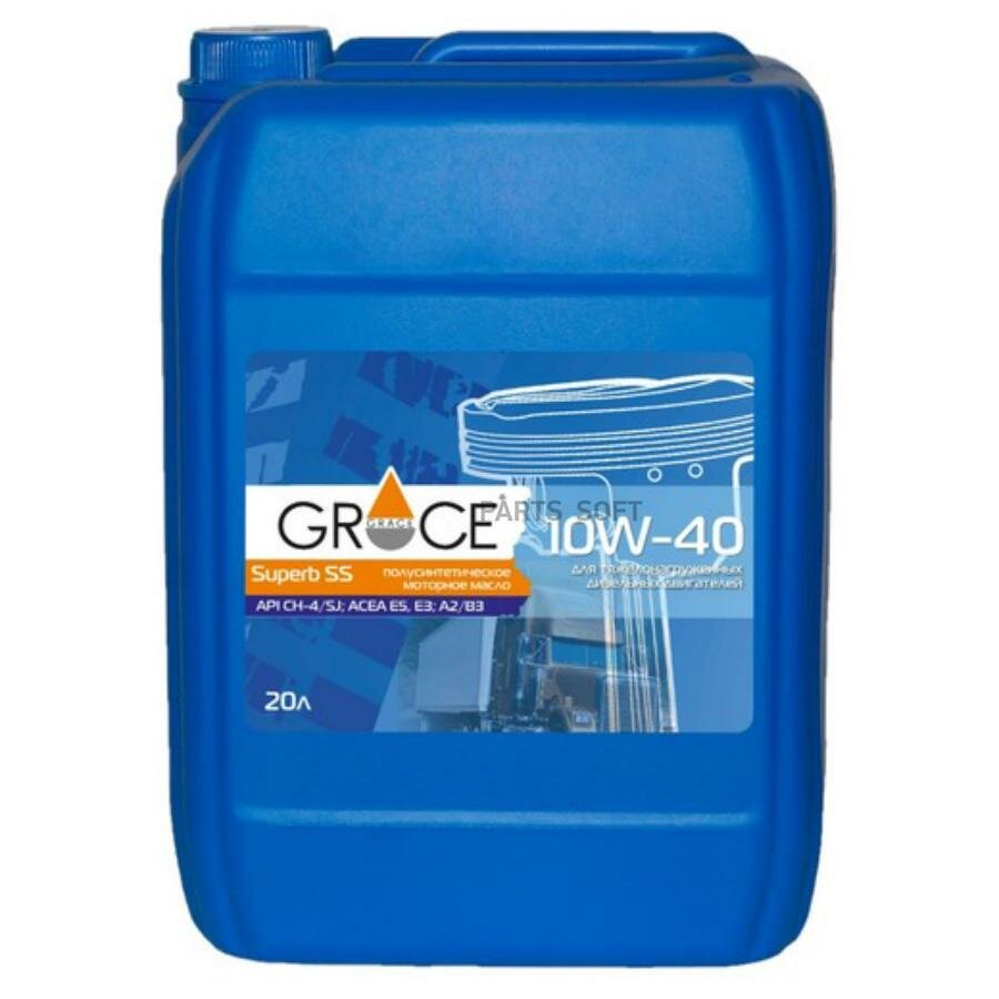 GRACE-OIL 4603728810454 Масо дизеьное Superb SS CH-4/SJ E5, E3 A2/B3 10W40 п/синт.20 GRACE