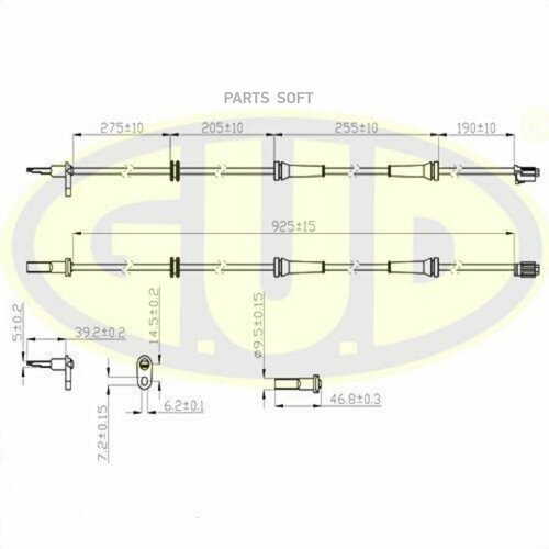 GUD GABS02428 датчик ABS перн NISSAN TEANA 8010₽