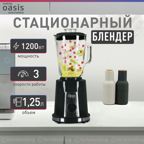 Блендер стационарный настольный для смузи и коктейлей making Oasis everywhere ST-120B 3070₽