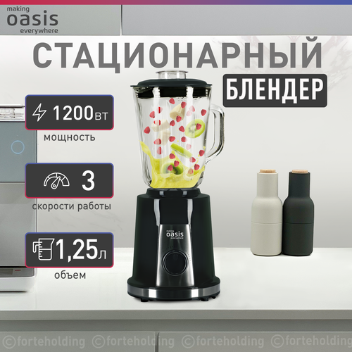 Блендер стационарный настольный для смузи и коктейлей making Oasis everywhere ST-120B блендер oasis st 120b