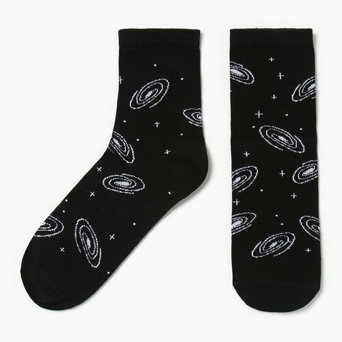 Носки Minaku, размер 40-41, черный носки minaku усы мужские цвет чёрный размер 40 41 27 см