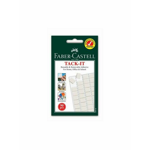 faber castell клеящие подушечки faber castell tack it белые 90 штук упаковка 50 г блистер Клеящие подушечки Faber-Castell TACK-IT белые 90 штук /упак