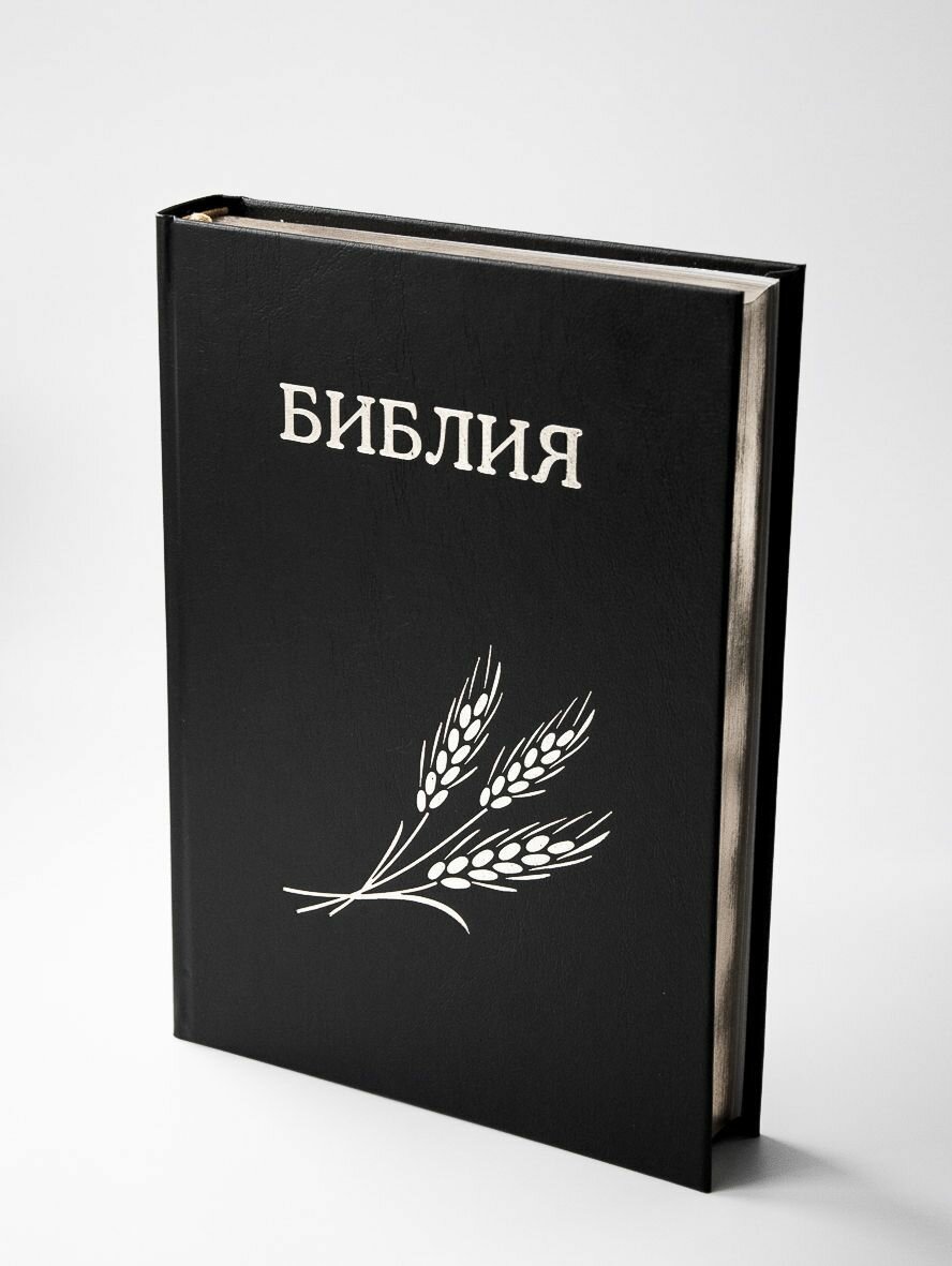 Библия в твердом переплете с закладкой, большой формат 165х232, серебряный обрез, черная, синодальный перевод, Библейская лига