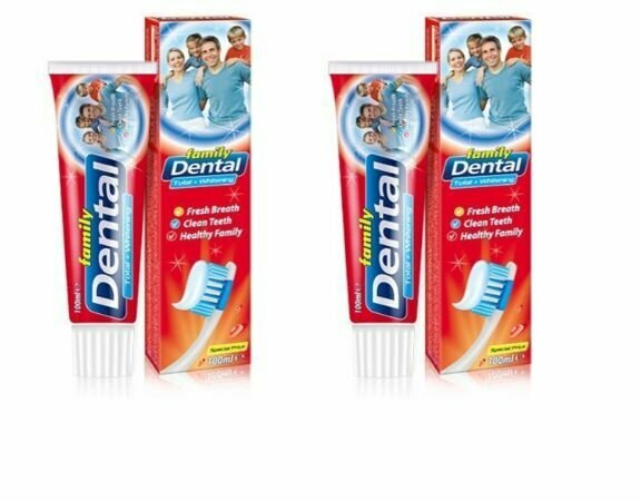 Rubella Зубная паста, "Dental Family Total+Whitening", 100 мл, 2шт.
