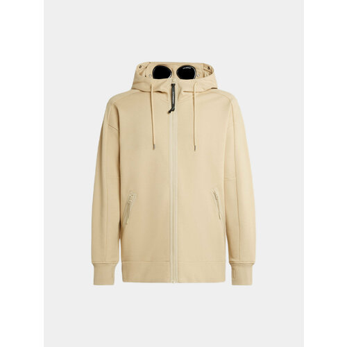 фото Худи c.p. company diagonal raised goggle, размер xxl, бежевый