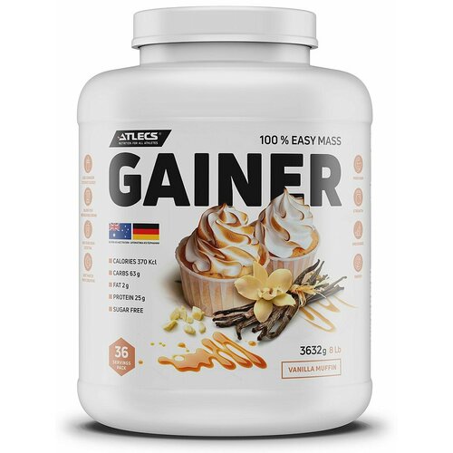 Atlecs Gainer 3632 g, (ванильный кекс)