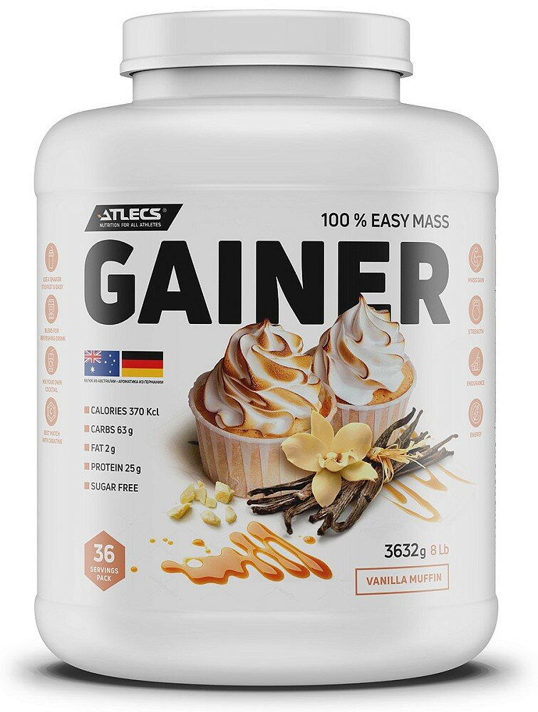 Atlecs Gainer 3632 g, (ванильный кекс)