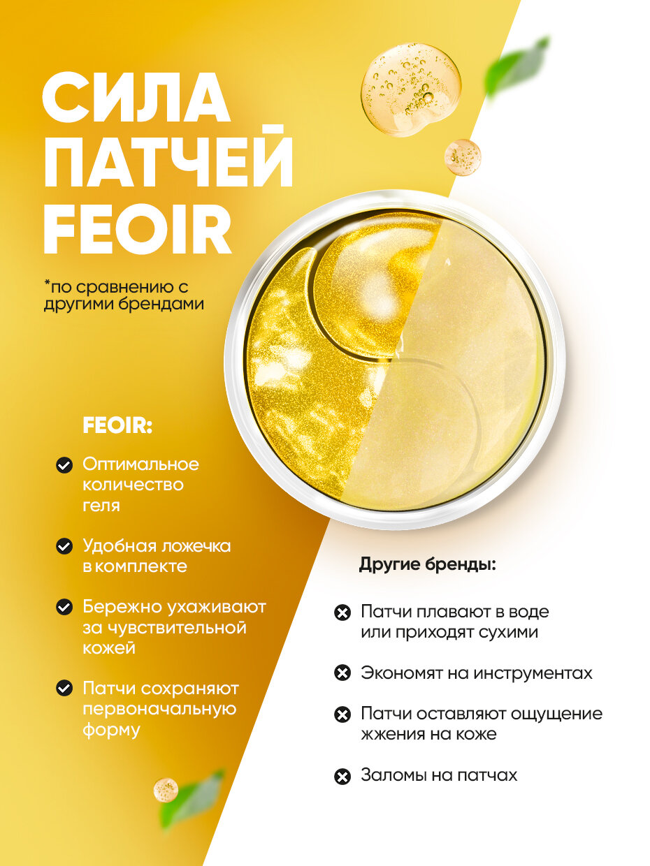 Патчи для глаз от отеков и мешков гидрогелевые в банке 80 шт — фото 1