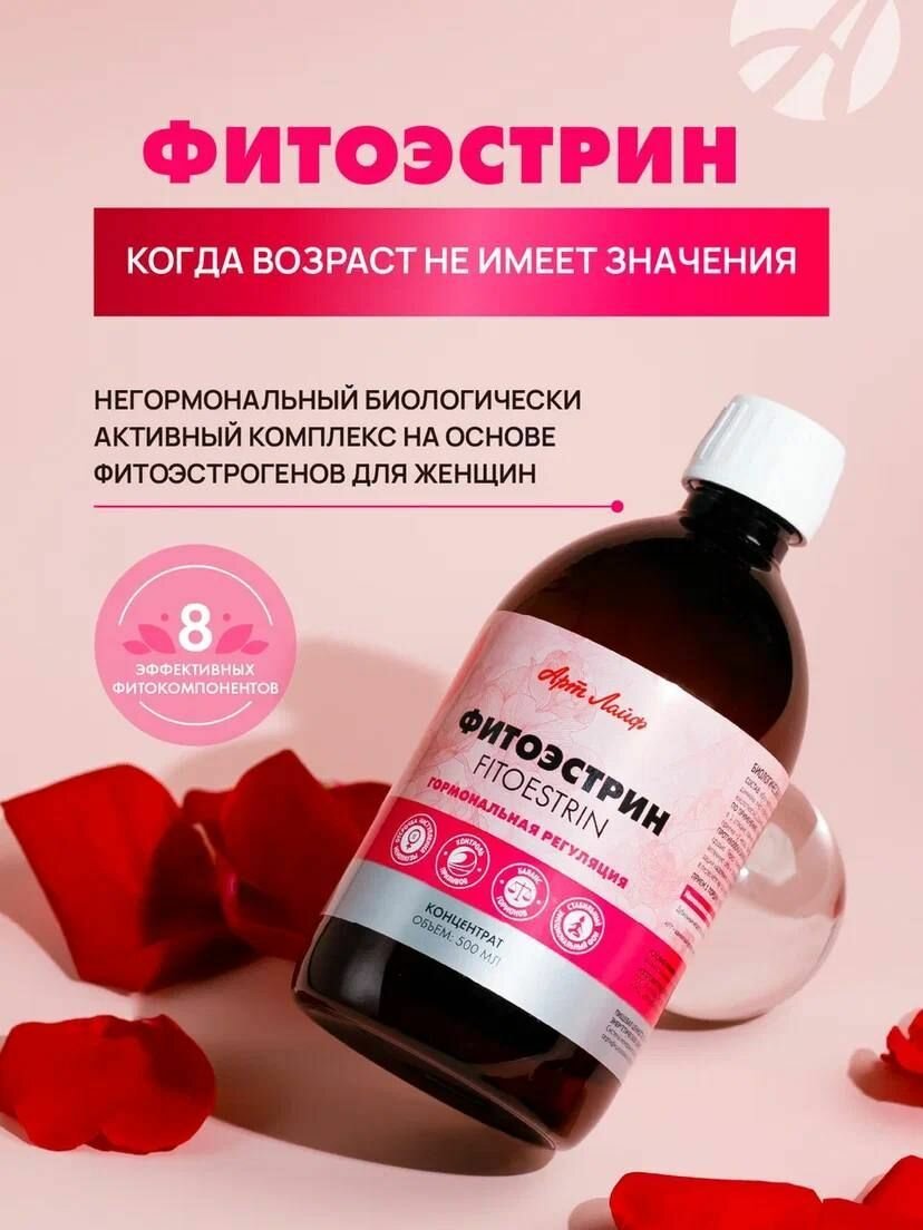 Картинки Фитоэситрин. Комплекс растительных фитоэстрогенов. БАД. 500мл. Арт Лайф