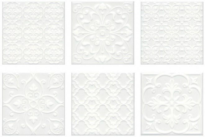 Керамическая плитка KERAMA MARAZZI Суррей белый 5226 для стен 20x20 (цена за 1.2 м2)