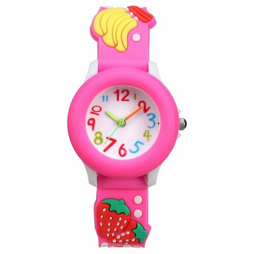 Часы наручные детские Фрукты d-2 см ремешок силикон l-20 см 35600₽