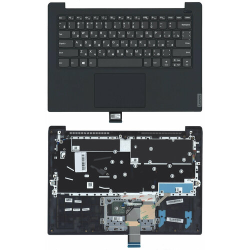 клавиатура для ноутбука lenovo ideapad s340 15 топкейс dark blue Клавиатура для ноутбука Lenovo IdeaPad S340-14 топкейс dark blue