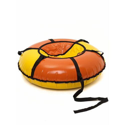 Ватрушка тюбинг плюшка для катания Saimaa Вихрь 70 см желто-оранжевый