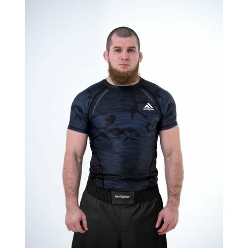 Рашгард IAMFIGHTER, размер S, черный, синий