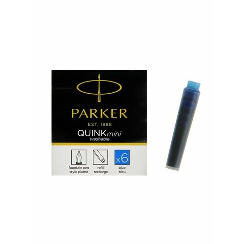 Картридж Parker MINI для перьевой ручки синие 6 шт