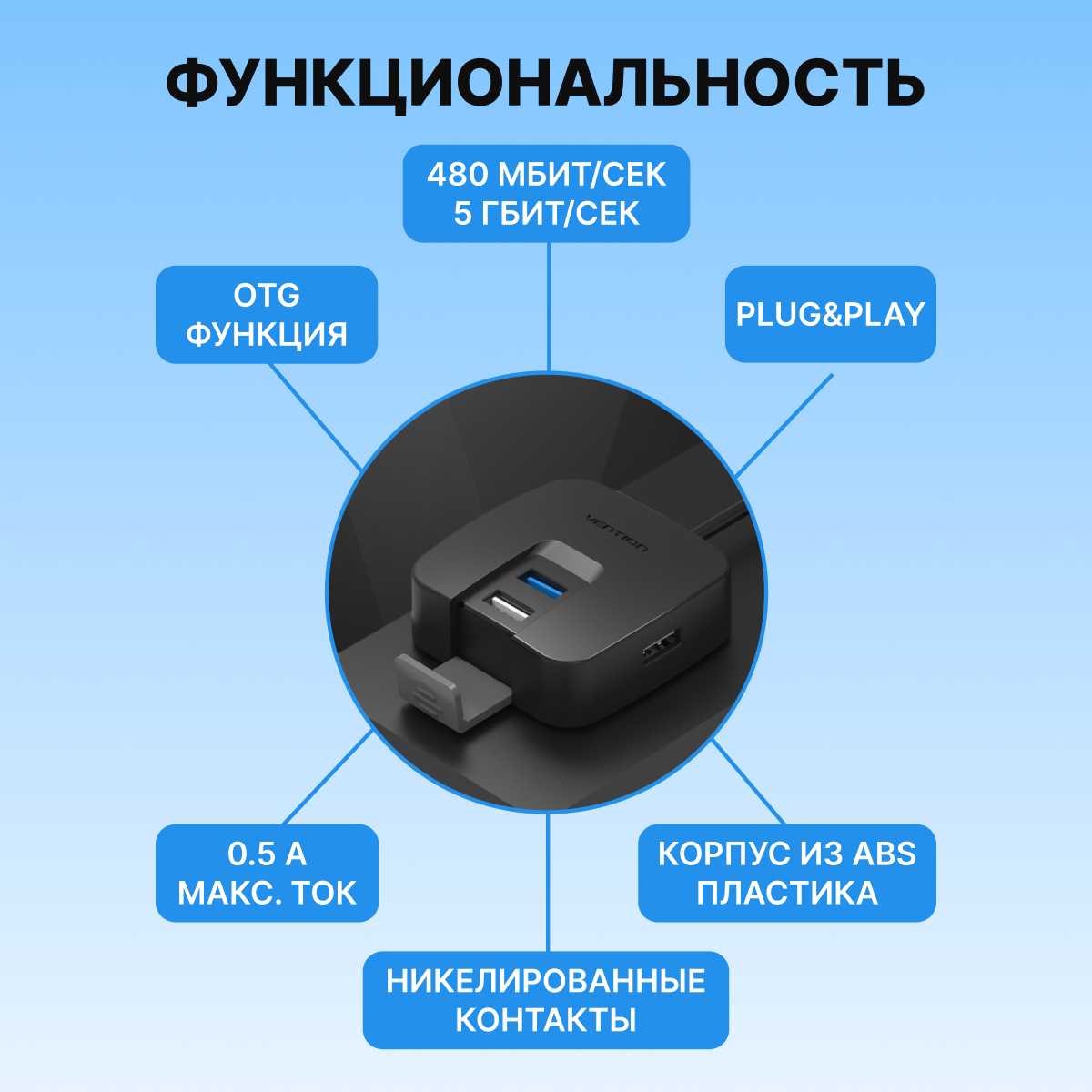 USB-концентратор Vention - фото №5