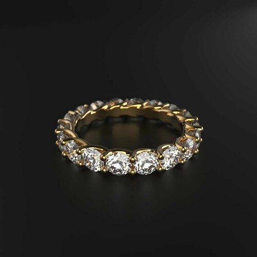 Кольцо обручальное Constantine Filatov кольцо-альянс с бриллиантами, желтое золото, 585 проба, бриллиант, размер 19.75, желтый