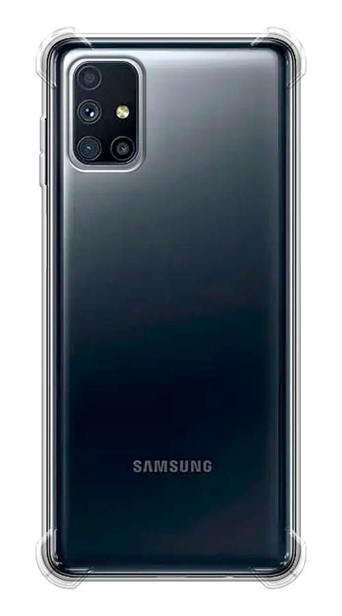 Противоударный силиконовый чехол на Samsung Galaxy M51 / Самсунг Галакси М51, прозрачный