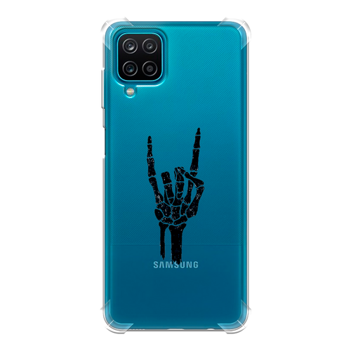 противоударный силиконовый чехол rock for a skeleton на samsung galaxy s9 самсунг галакси с9 Противоударный силиконовый чехол на Samsung Galaxy M12 / Самсунг Галакси M12 с рисунком Rock for a skeleton