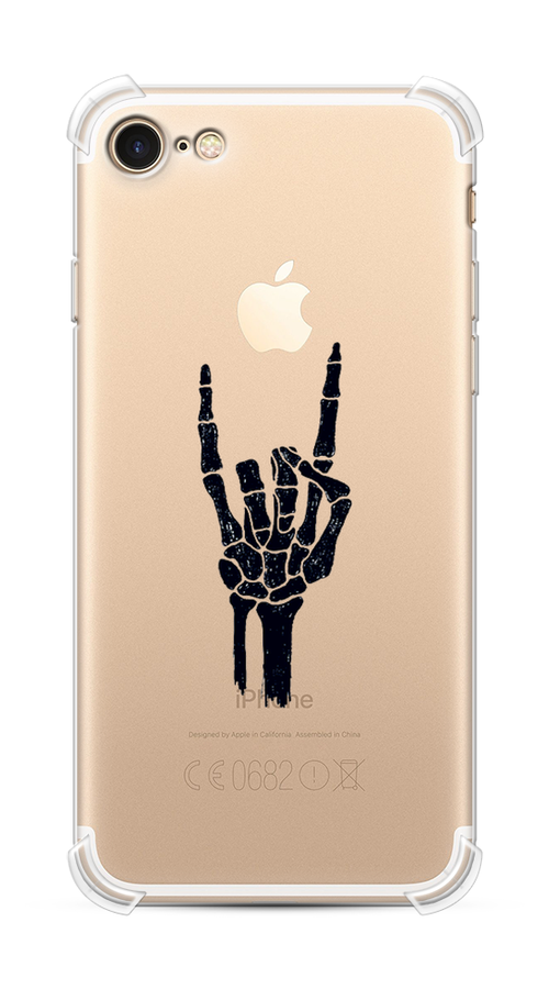 Противоударный силиконовый чехол на Apple iPhone 7 / Айфон 7 с рисунком Rock for a skeleton