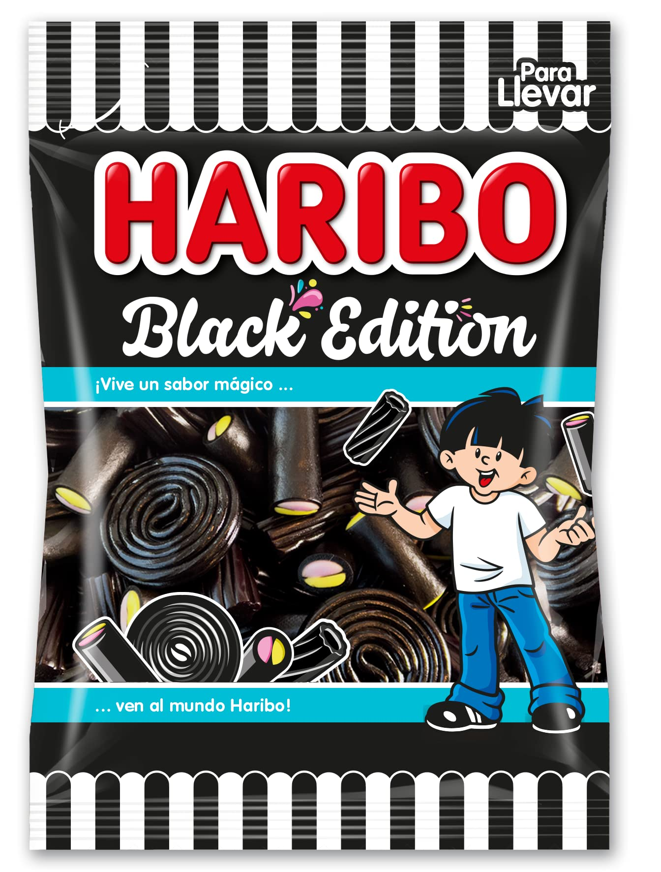Мармелад жевательный Haribo Black Edition. Харибо Чёрная Лакрица, 1 шт по 100 гр. (Испания)