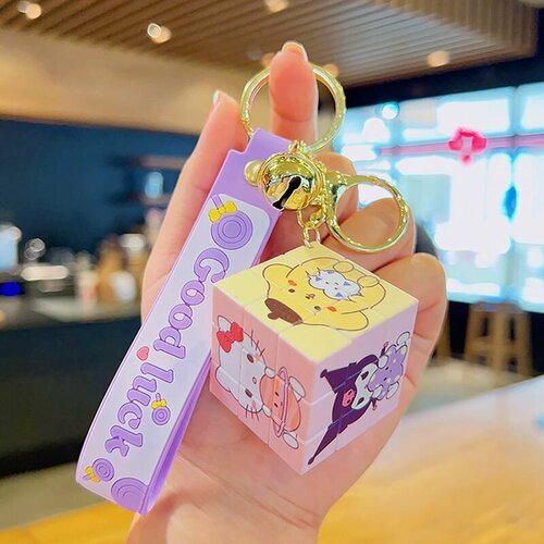 Брелок, фиолетовый kawaii cinnamoroll sanrio plush bag my melody anime handbags kt cat purin dog kuromi plushie free shipping backpack for girls