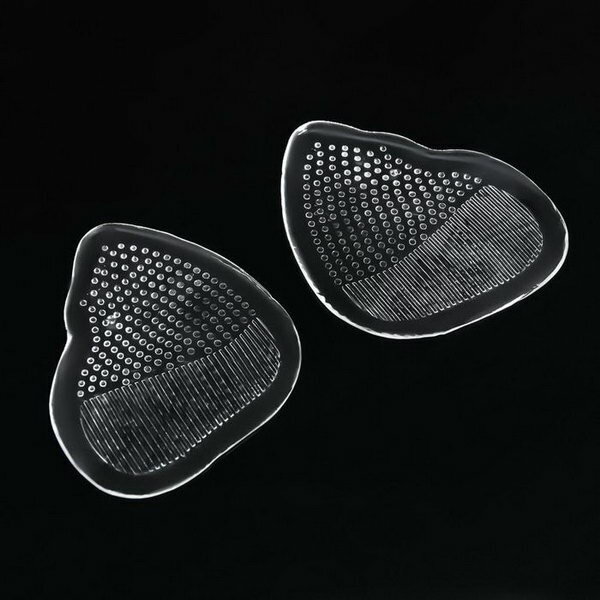 фото Полустельки для обуви, с протектором, силиконовые, 7 x 6.5 см, пара, цвет прозрачный