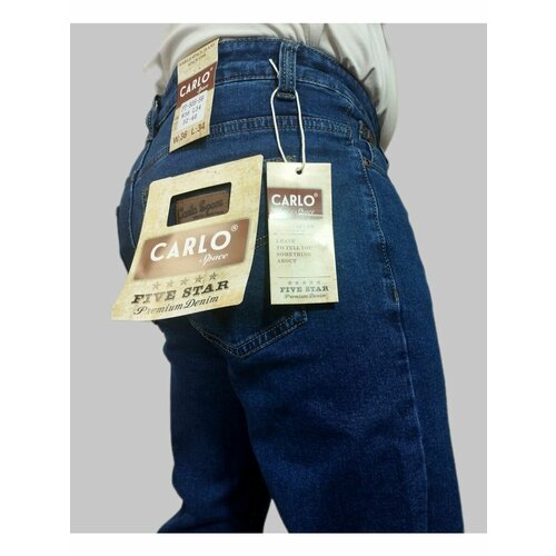 Джинсы CARLO SPACE, размер 38, синий