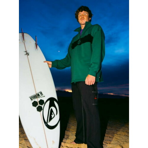 фото Брюки quiksilver, размер 38, зеленый