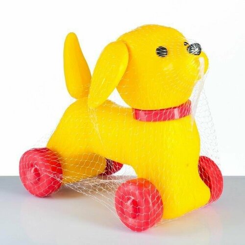 Каталка на веревочке Собачка 26 см
