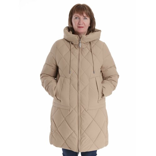 фото Куртка , размер 52, бежевый carri sossi