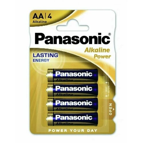 Panasonic батарейки AA Alkaline Powerсо стикером,4шт panasonic батарейки aa lr06 alkaline power со стикером 4шт уп 2уп