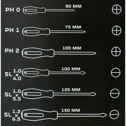 Набор отверток Вихрь PH/PZ/SL, 6 предметов набор отверток ph pz sl но 6 вихрь 73 6 2 13