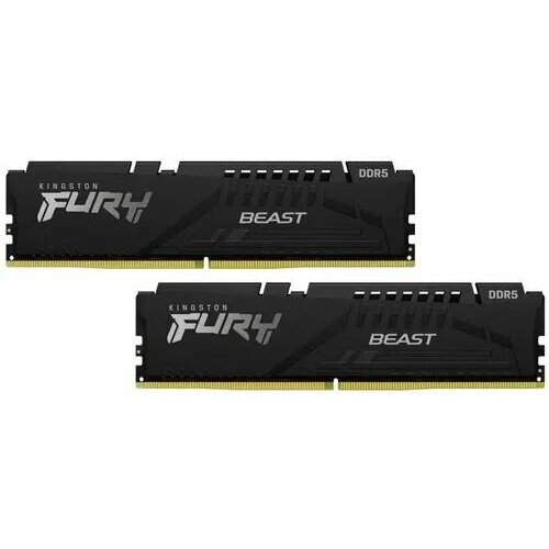 Оперативная память 64Gb DDR5 5200MHz Kingston Fury Beast 2x32Gb KIT KF552C36BBEK2-64 4540900₽
