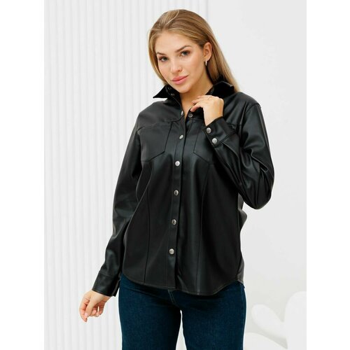 фото Рубашка toples, размер 54, черный