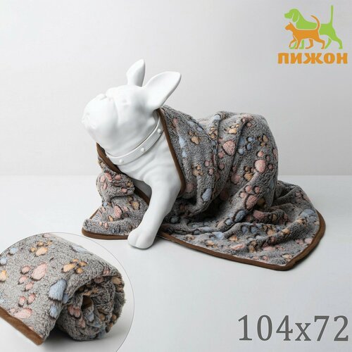 Плед для животных С любовью 104 х 72 см серый 770₽