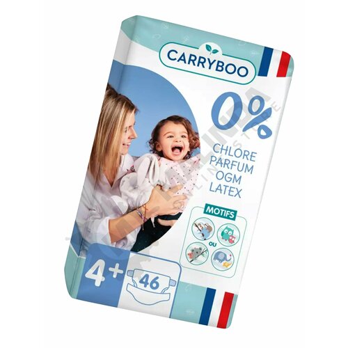 CARRYBOO Подгузники Economy Packs Couches Dermo-Sensitives T4 MAXI PLUS (9-20 кг) 46 шт Размер 4+