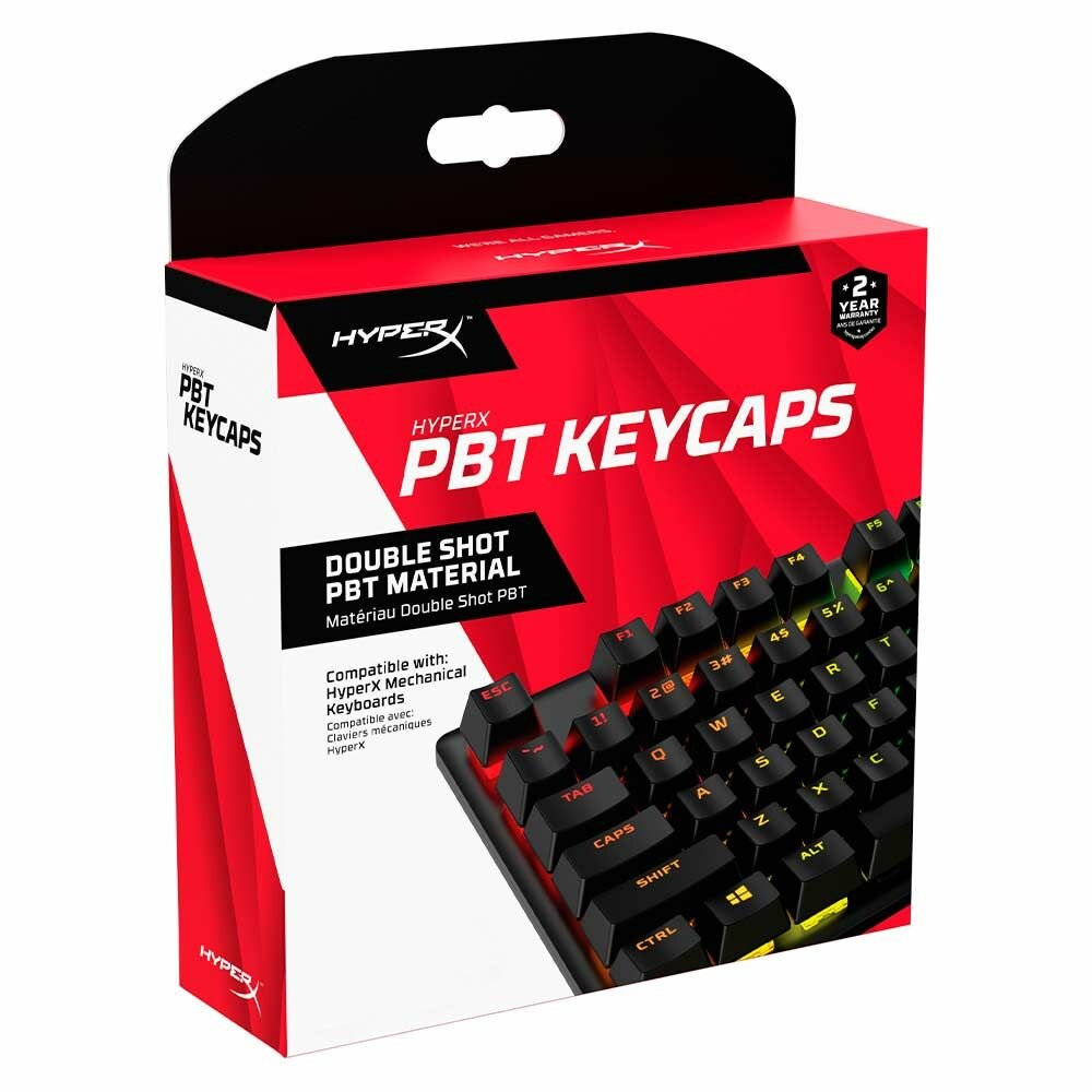 Комплектующие для клавиатур и мышей HyperX Double Shot PBT Keycaps Full 104 RU Black