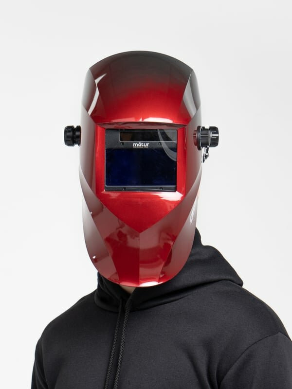 Сварочная маска для сварщика Matur, хамелеон, профи, окно 100 х 53 мм, фильтр АСФ 705
